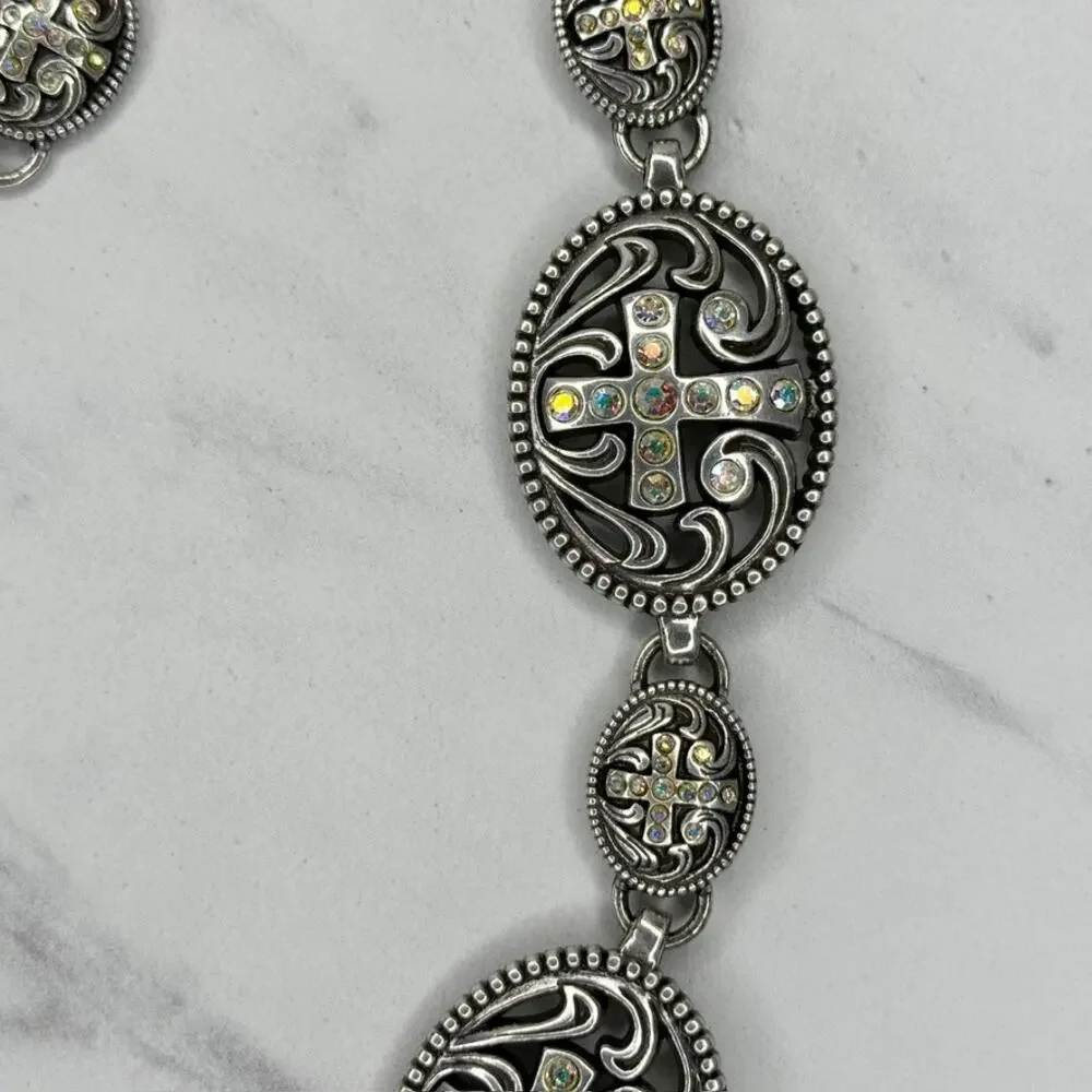 Brighton Rhinestone Cross Chain Link Belt Small (S) ✨